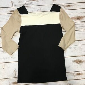 Ann Taylor Square Neck Color Block Sweater